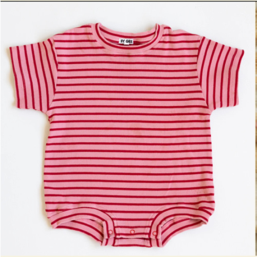 Oversized Romper - Strawberry&nbsp;-&nbsp;BY GEE