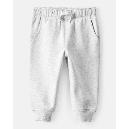 Baby Boy Solid Fleece Cotton Jogger - Grey - Carter's | Carter's