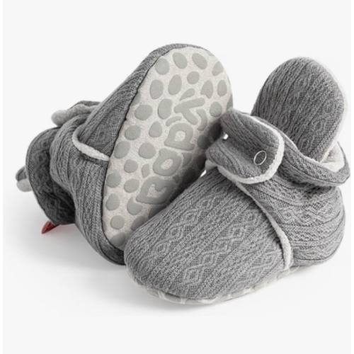 HsdsBebe Unisex Newborn Baby Cotton Booties Non-Slip Sole for Toddler Boys Girls Infant Winter Warm Fleece Cozy Socks Shoes