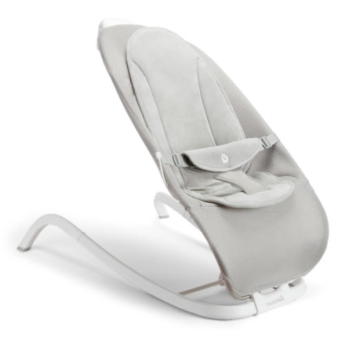 Munchkin® Electric Baby Bouncer & Rocker with Digital Touch Display, Soothing Sounds & 3 Recline Positions - Automatic Bouncing & Rocking, Grey