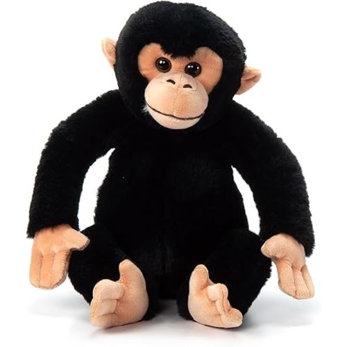 The Petting Zoo Chimp Stuffed Animal Plushie, Gifts for Kids, Wild Onez Zoo Animals, Zoologee Chimp Plush Toy 12 inches