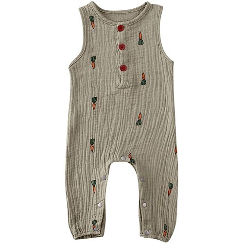 Newborn Baby Fashion Sleeveless Cactus Print Romper for Kids Children Boys Girls Pajamas Cotton One-Piece Suit