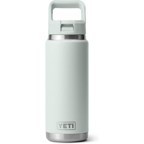 YETI Rambler 26 oz Bottle, Vacuum Insulated, Stainless Steel with Color Matching Straw Cap