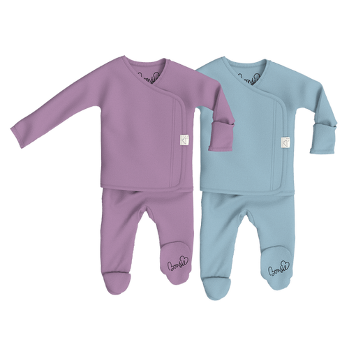 Baby Bundle Footie - Fig & Ripple Twin Pack | Bonsie