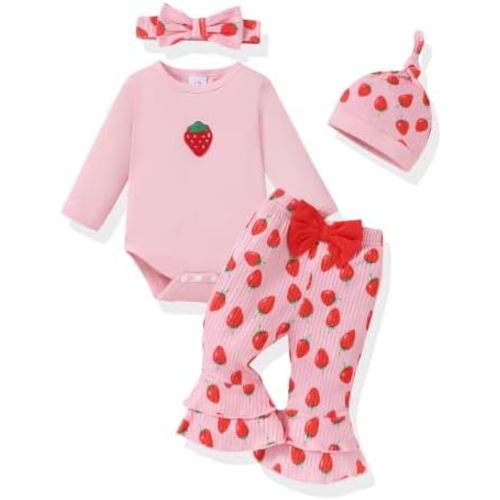Renotemy Newborn Baby Girl Clothes Fall Winter Outfits Preemie-12Months