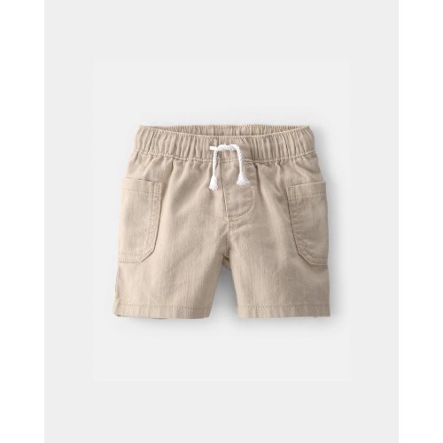 Baby Boy Twill Drawstring Shorts - Khaki - OshKosh B'gosh | Carter's