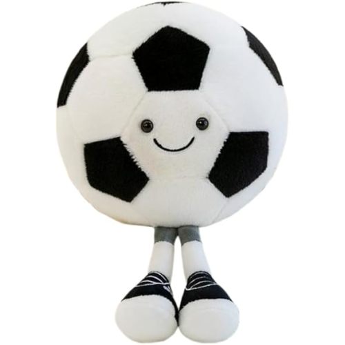 YUDONG 12 Inch Soft Plush Sports Ball Doll - Adorable Football Plush Toy, Fun Spherical Stuffed Animal, Cute Throw Pillow & Kids Gift (Football)