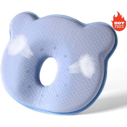 2025 New Upgrade Donut Soft and Cozy Pillow Prеvents FΙat hеad and Shapеs hеad Hеad Pillow Blue