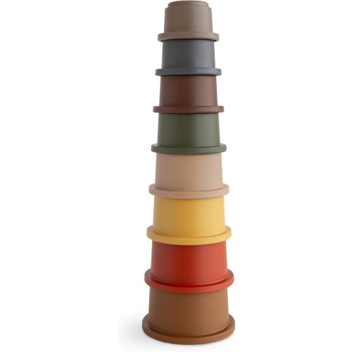 mushie Stacking Cups Toy | Made in Denmark (Retro)