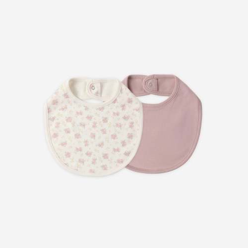 Jersey Snap Bib Pack - Flower Field, Mauve