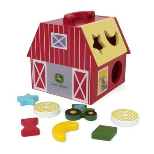 John Deere Wooden Barn Shape Sorter Toy 97153