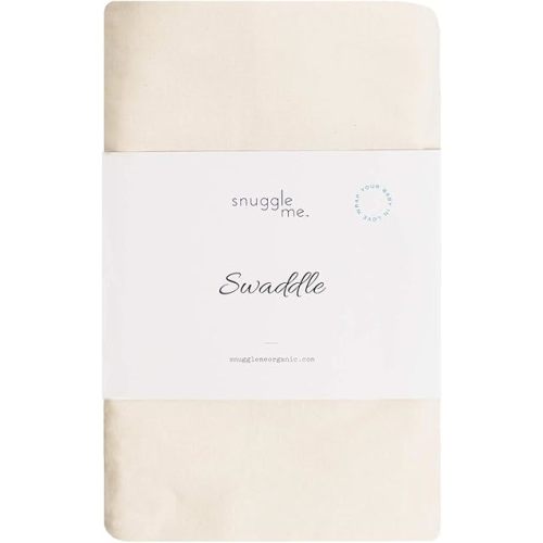 snuggle me Swaddle | Organic Cotton Swaddle Blanket, Soft Stretch, 47 x 47 inches | Natural