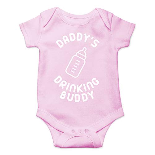 Crazy Bros Tee's Daddy's Drinking Buddy Baby Bodysuit Funny Baby Clothes Perfect Newborn Romper Cute Outfit