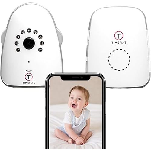 TimeFlys Smart Baby Monitor with Audio and IP Cam, WiFi Pet Camera Video Indoor, IP Camera, Super Long Range Up to 2000 Feets, Home Security Camera, Night Vision, Two-Way Audio