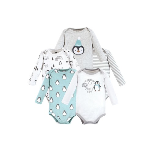 Cotton Long-Sleeve Bodysuits 5-Pack, 6-9M
- Only a few left