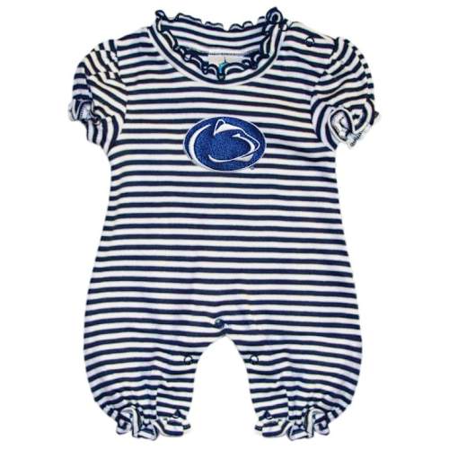 Penn State Nittany Lions Baby Stripe Puff Sleeve Romper