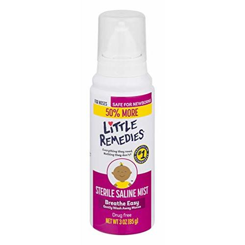 Little Remedies Sterile Saline Nasal Mist | Safe for Newborns | 3 Fl Oz (Pack of 1) (50% More)