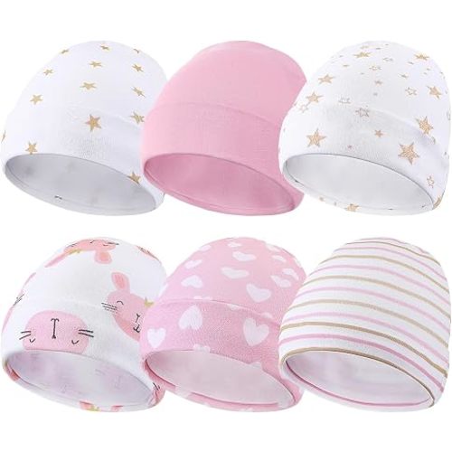 Newcotte 6 Preemie Baby Hats