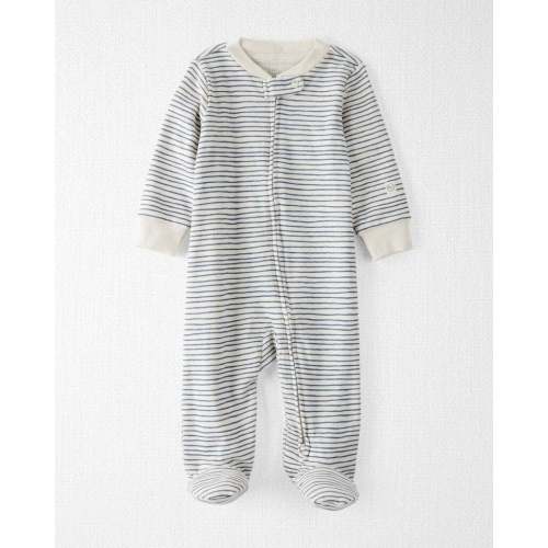 Baby Organic Cotton Sleep & Play Pajamas in Stripes