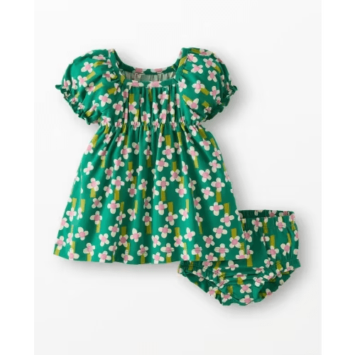 Baby Puff Sleeve Dress & Bloomers Set