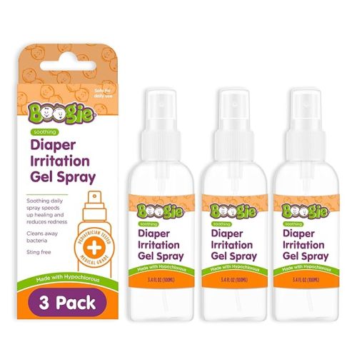 Boogie Soothing Diaper Irritation Gel Spray for Babies - 3.4 fl oz (3 Pack)