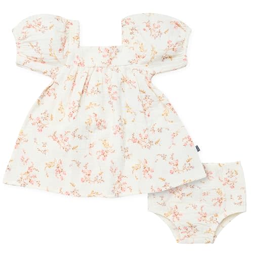 Modern Moments by Gerber baby-girls 2-piece Puffed Sleeve Dress & Diaper Cover Set