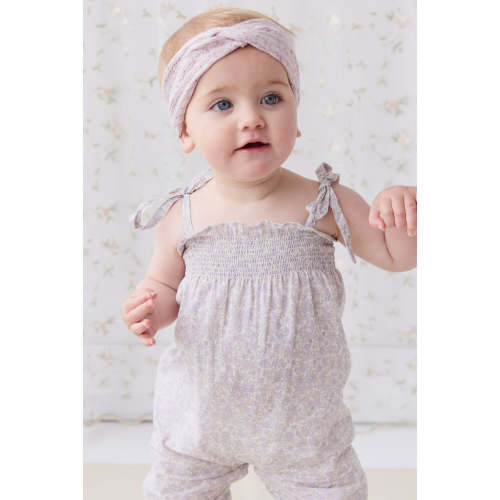 Organic Cotton Summer Playsuit - Chloe Lavender – Jamie Kay USA