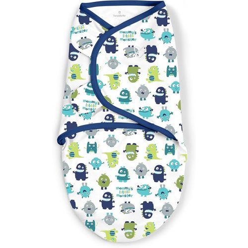 SwaddleMe 1 Piece Original Swaddle, Blue Monster, Small