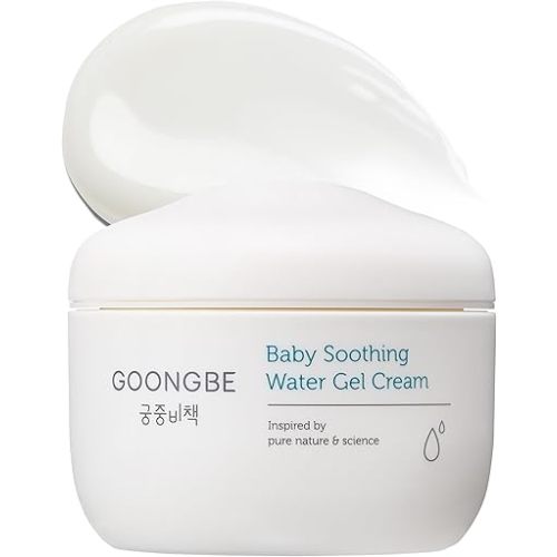 GOONGBE Baby Soothing Water Gel Cream - Korean Baby Cooling & Moisturizing Relief for Baby's Sensitive Skin - Dermatologically Tested - Quick Soothing for Face and Body, 3.38 fl.oz.