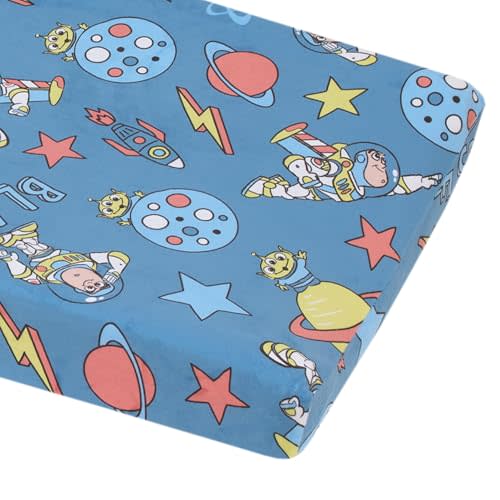 Disney Toy Story Buzz Lightyear Blue and Orange Blast-Off Contoured Changing Pad Cover