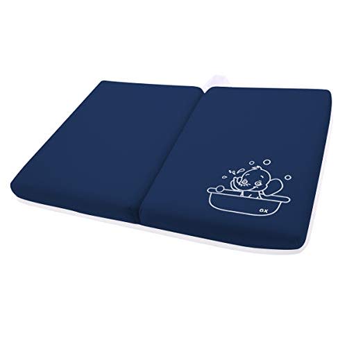 Bath Kneeler Pad - 1.5inch Thick Bath Kneeling Mat Non-Slip Rubber - Large Safety Bathtub Kneeling Pad for Baby Bathtime, Garden Work, Exercise - Foldable Child Bath Tub Mat for Parents - Royal Blue