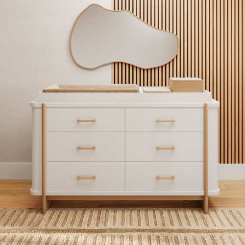 The Milan Dresser | Modern Nursery Dresser: 6 Drawers - Nurture&