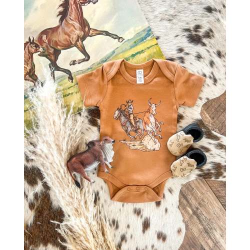 Steer Clear Onesie/Tee (little kid)(ginger) – theFRINGEDpineapple