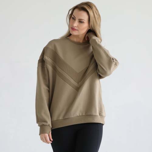 Isabella Oversized Nursing & Pregnancy Sweatshirt (Dark Olive)