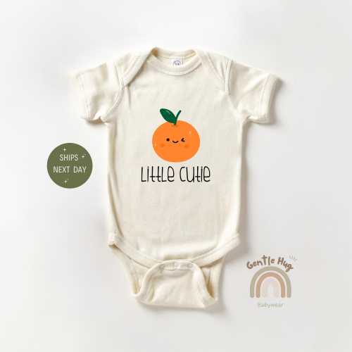 Little Cutie Baby Bodysuit, Cute Fruit Baby Onesie®, Funny Orange Baby Outfit, Natural Baby Onesie®, Cute Little Orange Onesie®, Baby Gift