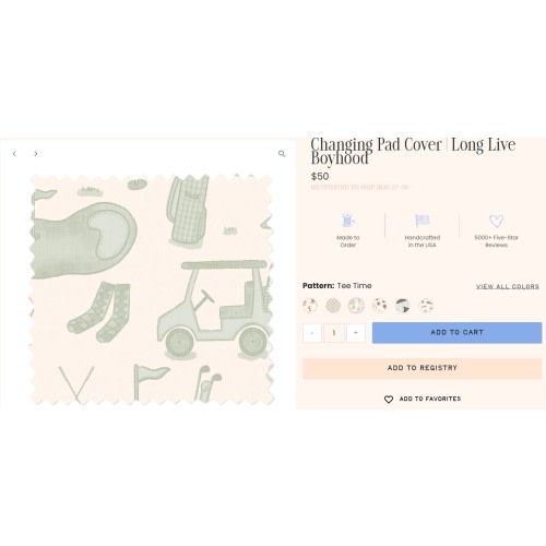 Changing Pad Cover | Long Live Boyhood