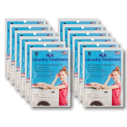RLR Natural Laundry Detergent Powder – Whitens, Brightens, Refreshes Baby Cloth Diaper Detergent, Musty Towels, Workout Clothes - Non-toxic, Fragrance-Free For Sensitive Skin (Pack of 12)