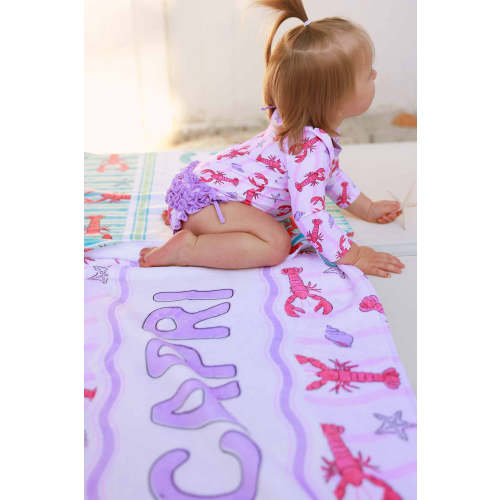 Long Sleeve Rash Guard With Ruffle Bottom | Pinch Me Pink