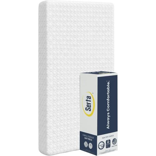 Serta FreshStart Baby Crib Mattress & Toddler Bed, Waterproof, Washable