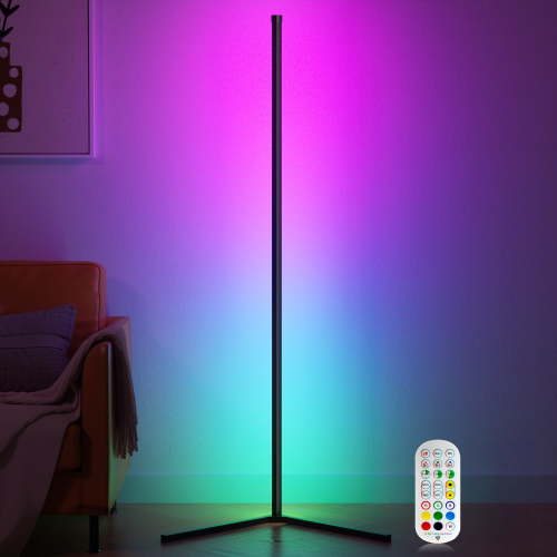 DAYBETTER LED Corner Floor Lamp, Smart RGB, Remote, Dimmable, Music Sync, For Bedroom, Living Room, Gaming Room