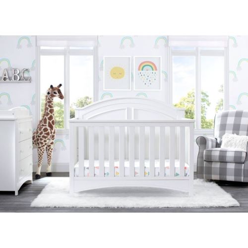 Delta Children Perry 6-in-1 Convertible Crib - Greenguard Gold Certified - Bianca White