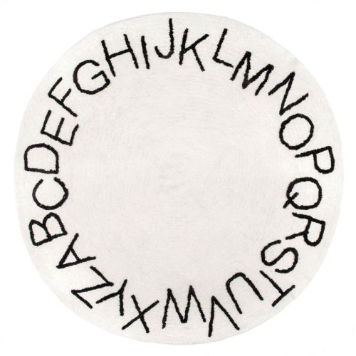 Nuloom Alphabet Washable Round Rug