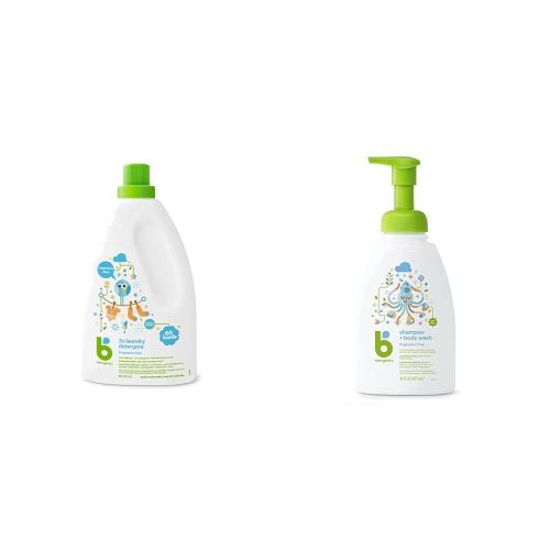 Babyganics Fragrance-Free Baby Laundry Detergent + Baby Shampoo + Baby Body Wash Bundle
