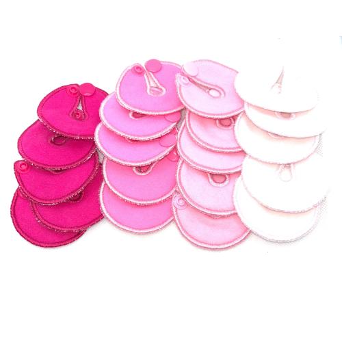 Tubie pad | GTube cover | Set of 5 circle pads | Choice of pale, light, medium and dark pink flannel fabric