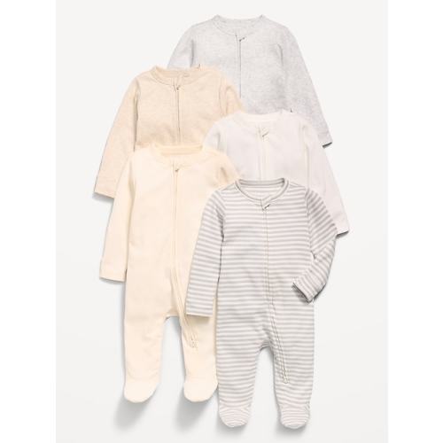 2-Way-Zip Sleep & Play Footed One-Piece 5-Pack for Baby
