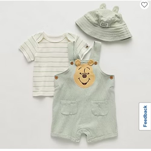 Disney Baby Boys Round Neck Short Sleeve Romper Set, Color: Green - JCPenney