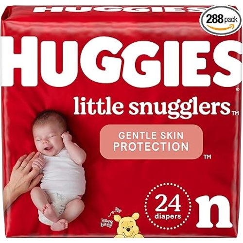 Heavy Absorbency Disposable Unisex Little Snugglers Newborn Baby Diaper, 288 per Case