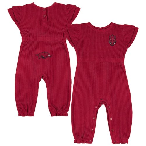 Arkansas Razorbacks Colosseum Infant Beautopia Waffle Knit Romper - Cardinal