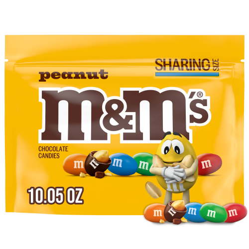 M&M'S, Peanut Milk Chocolate Candy, 10.05 oz Bag, Sharing Size