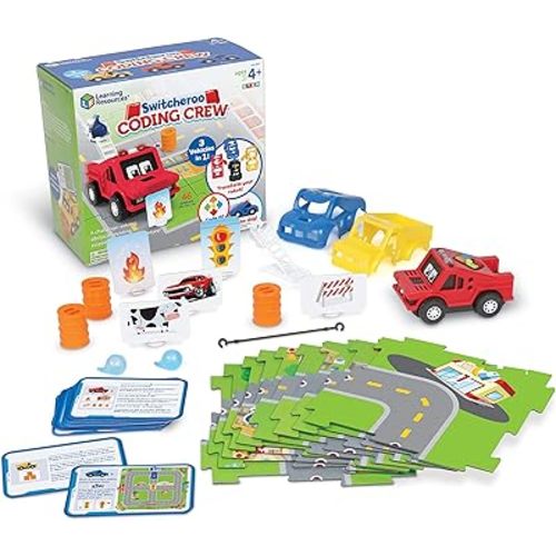 Learning Resources Switcheroo Coding Crew - Code Games for Boys and Girls, Robotics for Kids, STEM Programming, Engineering Gift Set, Montessori Activity Toy, Problem Solving School Projects
